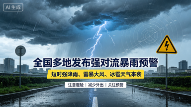 中央气象台发布强对流天气蓝色预警 华北江南多地遭遇雷暴大风、短时强降雨、冰雹