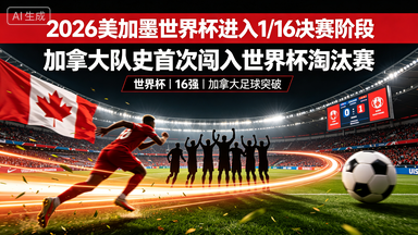 92 分钟绝杀！2026 美加墨世界杯加拿大 1-0 南非 队史首次闯入世界杯 16 强