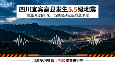 6 月 29 日四川宜宾高县发生 5.5 级地震 震源深度 6 公里 当地启动三级应急响应
