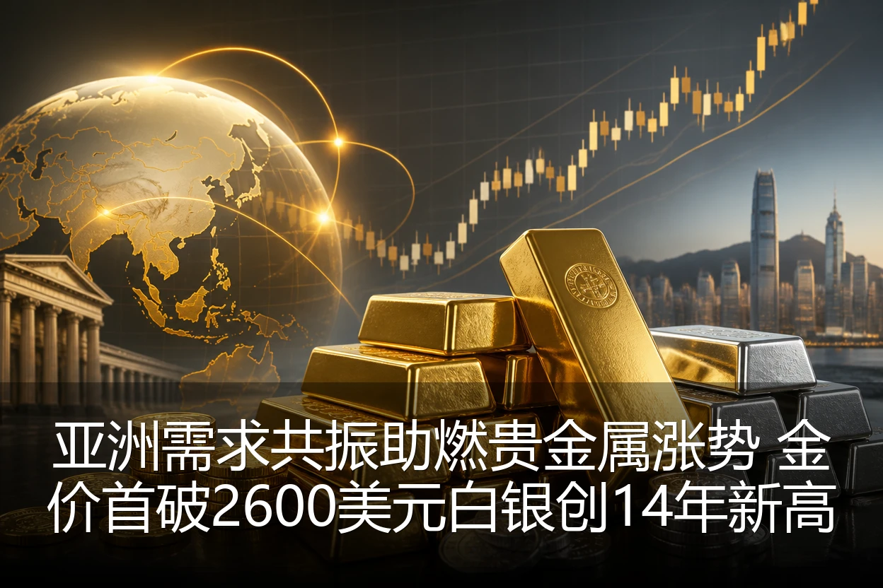 亚洲需求共振助燃贵金属涨势 金价首破2600美元白银创14年新高