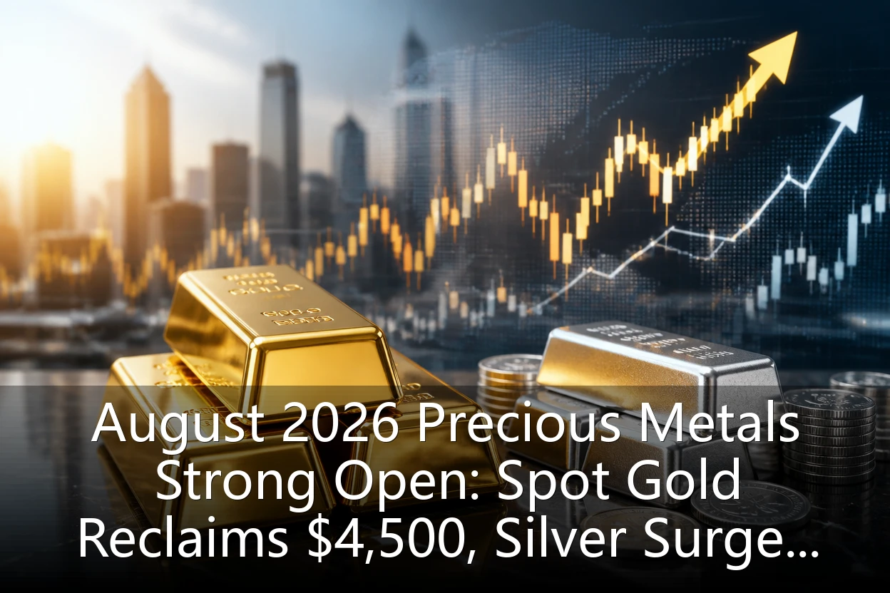 August 2026 Precious Metals Strong Open: Spot Gold Reclaims $4,500, Silver Surges Past $38