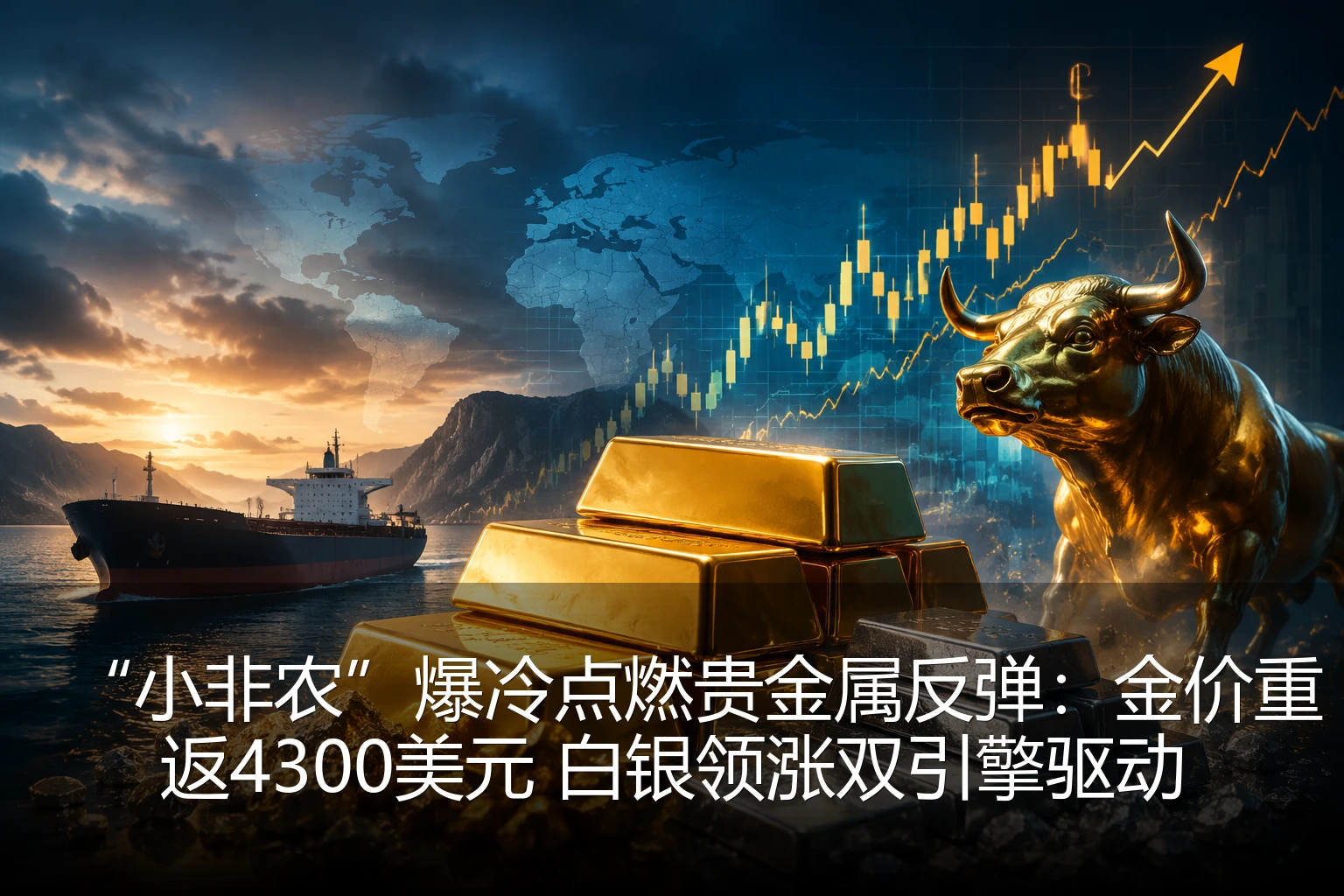 “小非农”爆冷点燃贵金属反弹：金价重返4300美元 白银领涨双引擎驱动